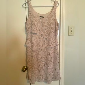 Cream/Lace/Sequin Dress 10